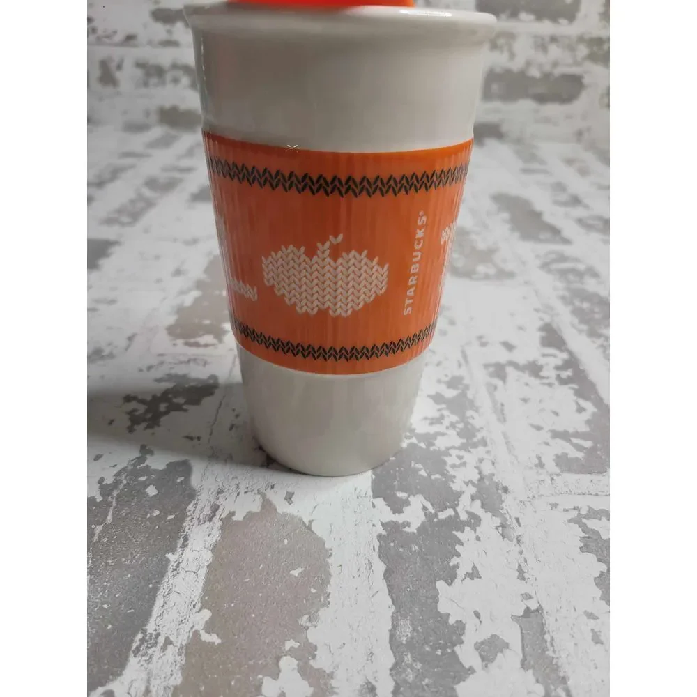 3084 Starbucks Team PSL (Pumpkin Spice Latte) Ceramic Tumbler 2016 10oz‎
